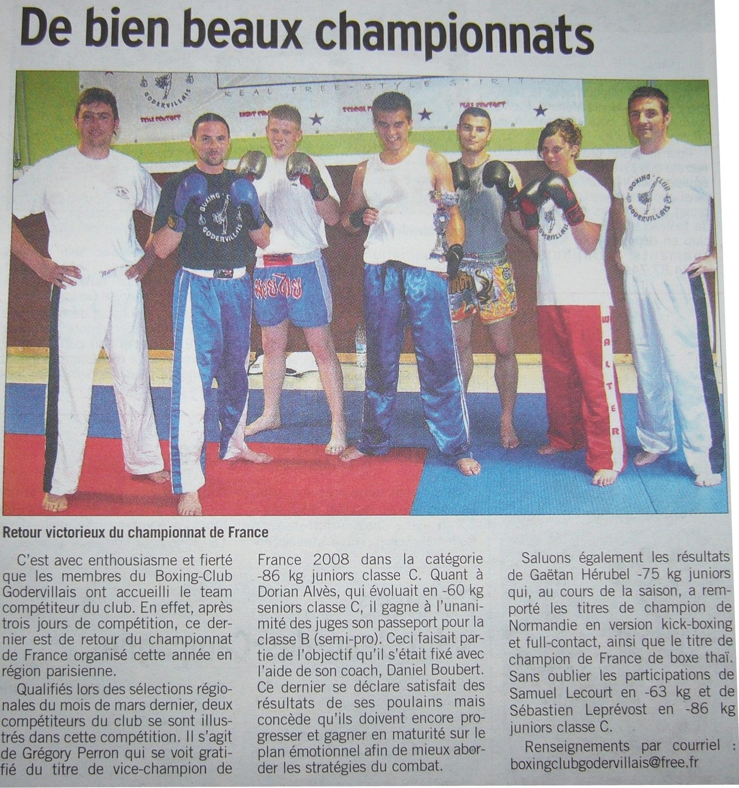Article — de bien beaux championnats