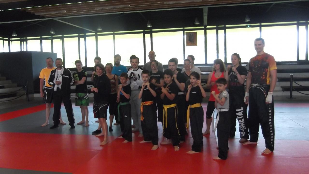 Séance d'entraînement au dojo